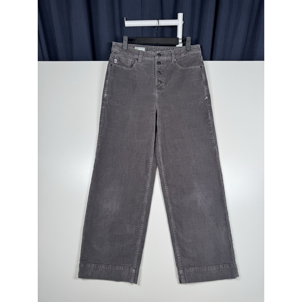 STIO Women's Rivet Wide Leg Corduroy Pants Gray - 10